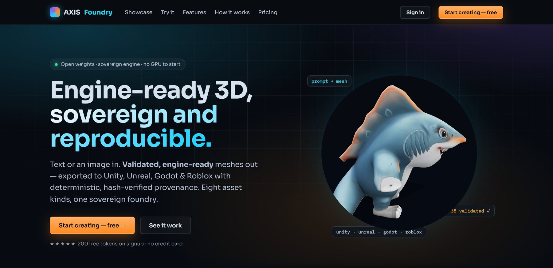 The AXIS Foundry homepage